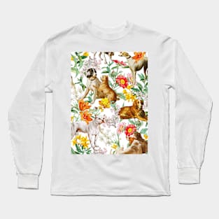 Doggies and Florals Long Sleeve T-Shirt